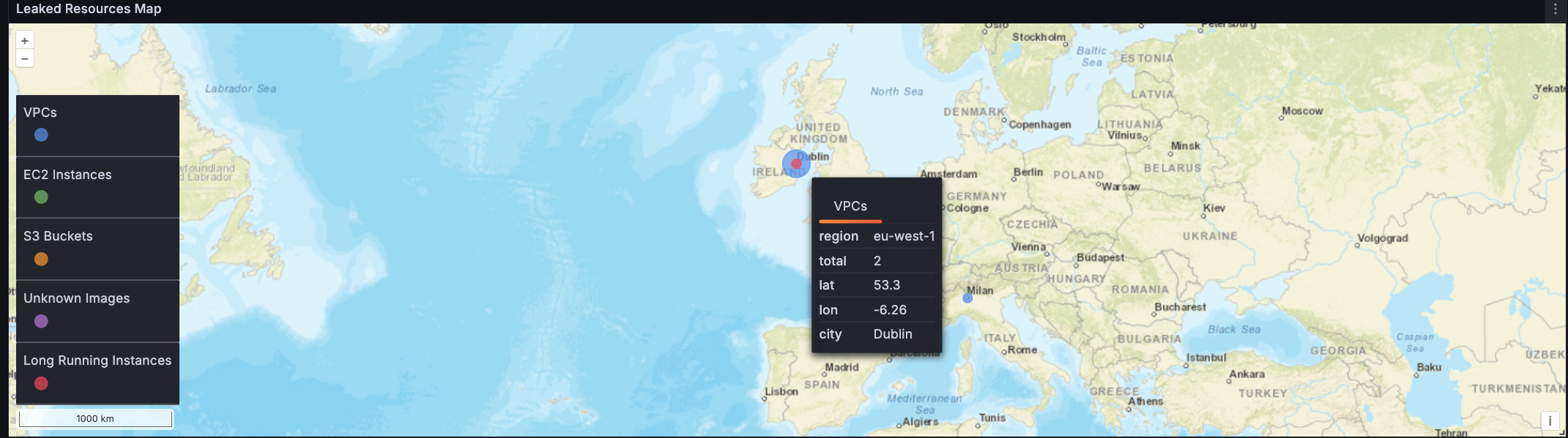 AWS leaked resources map